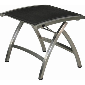 Zebra Süd Gartenhocker Pontiac , Anthrazit, Edelstahl , Metall, Textil , rechteckig , 50x52x44 cm , Gartenmöbel, Gartenstühle, Gartenhocker
