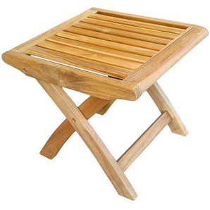 Zebra Süd Gartenhocker Brasilia , Teak , Holz , Teakholz , massiv , 47x49x44 cm , Gartenmöbel, Gartenstühle, Gartenhocker