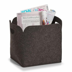Aufbewahrungsbox ZELLER PRESENT Aufbewahrungsboxen grau (anthrazit) Aufbewahrungsbox Deko-Korb Korbware Ordnungsboxen Aufbewahrungsboxen hoch, Filz, 30x24x30