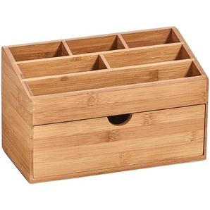 Badorganizer ZELLER PRESENT Bamboo Aufbewahrungsboxen Gr. B/H/T: 25,5 cm x 15 cm x 13 cm, braun (braun, holzoptik) Badaufbewahrung Aufbewahrungsboxen Bambus