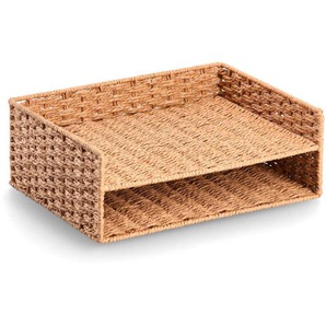 Zeller Present Briefablage, Natur, Metall, Papier, 32x24x11.5 cm, Arbeitszimmer, Bürozubehör