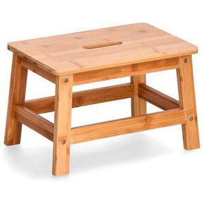 Zeller Present FUßBANK, Natur, Holz, Bambus, 38.5x26x25 cm, Wohnzimmer, Hocker, Sitzhocker