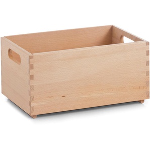 Holzkiste ZELLER PRESENT Aufbewahrungsboxen Gr. B/H/T: 30 cm x 15 cm x 20 cm, beige (natur) Kiste Kisten Aufbewahrungsboxen für jeden Bedarf