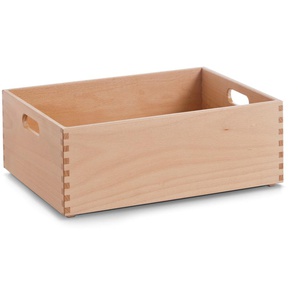 Holzkiste ZELLER PRESENT Aufbewahrungsboxen Gr. B/H/T: 40 cm x 15 cm x 30 cm, beige (natur) Kiste Kisten Aufbewahrungsboxen für jeden Bedarf