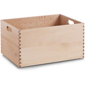 Holzkiste ZELLER PRESENT Aufbewahrungsboxen Gr. B/H/T: 40 cm x 21 cm x 30 cm, beige (natur) Kiste Kisten Aufbewahrungsboxen für jeden Bedarf