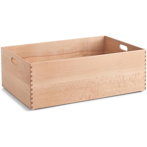 Holzkiste ZELLER PRESENT Aufbewahrungsboxen Gr. B/H/T: 60 cm x 21 cm x 40 cm, beige (natur) Kiste Kisten Aufbewahrungsboxen für jeden Bedarf