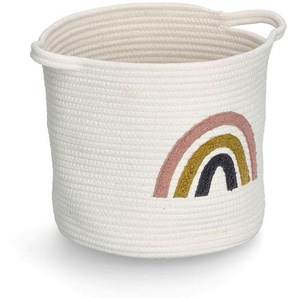Zeller Present Korbset Rainbow, Weiß, Textil, 3-teilig, 335x35x15 cm, Spielzeug, Spielzeugkisten