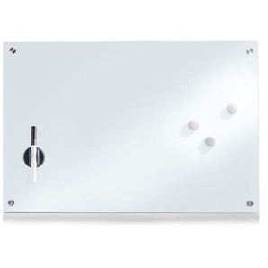 Zeller Present Memoboard, Weiß, Glas, 60x40x1.6 cm, Dekoration, Magnettafeln & Pinnwände, Memoboards