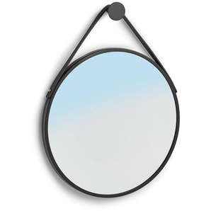 Zeller Present Wandspiegel, Schwarz, Metall, Glas, rund, 40x40x2 cm, Spiegel, Wandspiegel