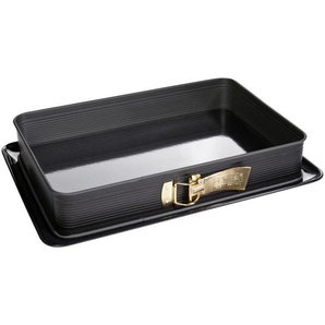 Zenker Springform, Anthrazit, Metall, rechteckig, 29.5x7.5x42.5 cm, antihaftbeschichtet, Backen, Backformen, Springformen