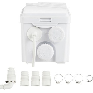 Zerkleinererpumpe, 350 w, 6000 l/h Durchfluss, 7 m Förderhöhe, Abwasser-Sumpfpumpe, 3 Wassereinlässe für Keller, Küchenspüle, Dusche, Badewanne,
