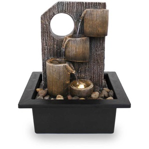 Zimmerbrunnen Tischbrunnen FoCoppe antik braun Led 26 cm 10971