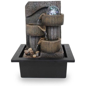 Zimmerbrunnen Tischbrunnen FoTino antik braun Led 26 cm 10973