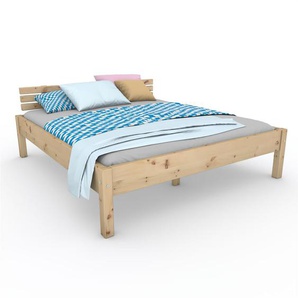 Zirbenholzbett Liesl 120 x 200 cm Bett aus Zirbenholz über 300kg Zirbe unbehandelt
