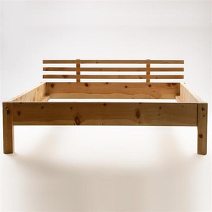 Zirbenholzbett Liesl 120 x 200 cm Bett aus Zirbenholz über 300kg Zirbe unbehandelt