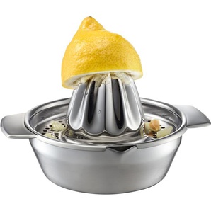 Zitruspresse GEFU LEMON Entsafter silberfarben Zitruspresse Saftpresse Edelstahl, spülmaschinengeeignet, Inhalt 0,25 l