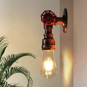 ZMH Wandlampe Vintage Innen Wandleuchte Retro Deko lampe für Wand Industiral Wasserrohr Design für Küche Wohnzimmer Schlafzimmer Flur in Metall max. 25W (ohne Leuchtmittel)