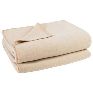 Zoeppritz Fleecedecke Soft Fleece, Beige, Textil, 220x240 cm, Kettelrand, Wohntextilien, Decken, Fleecedecken