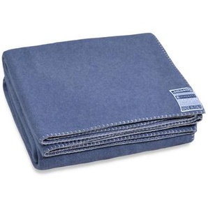 Zoeppritz Fleecedecke Smoothy, Blau, Grau, Textil, Uni, 140x190 cm, Kettelrand, Wohntextilien, Decken, Fleecedecken