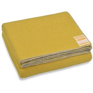 Zoeppritz Fleecedecke Smoothy, Currygelb, Textil, Uni, 140x190 cm, Kettelrand, Wohntextilien, Decken, Fleecedecken