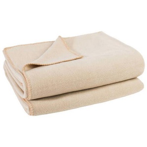 Zoeppritz Fleecedecke, Beige, Textil, 220x240 cm, Kettelrand, Wohntextilien, Decken, Fleecedecken