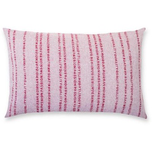 Zoeppritz Kissenhülle Believe in, Hellrot, Textil, Schriftzug, 40 cm, hochwertige Qualität, Wohntextilien, Kissen, Kissenbezüge