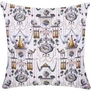 Zoeppritz Kissenhülle Centuries, Mehrfarbig, Weiß, Textil, 80 cm, Wohntextilien, Kissen, Kissenbezüge