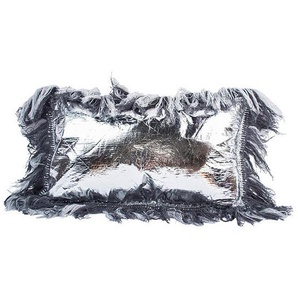 Zoeppritz Kissenhülle Soft Rescue Fringe, Silber, Textil, Uni, 30 cm, hochwertige Qualität, formstabil, Wohntextilien, Kissen, Kissenbezüge