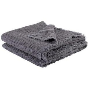 Zoeppritz Plaid Honeybee, Anthrazit, Dunkelgrau, Textil, Uni, 130 cm, Fransen, pflegeleicht, Wohntextilien, Decken, Plaids