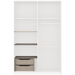 Zubehörpaket Schwebetürenschrank 136cm Beige Comfort Spanplatte, bedruckt & lackiert