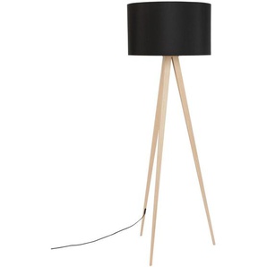 Zuiver Stehleuchte Tripod Wood , Eiche , Textil , Eiche , massiv , 157 cm , Fußschalter , Lampen & Leuchten, Innenbeleuchtung, Stehlampen, Stehlampen