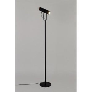 Zuiver Stehleuchte Marlon , Schwarz , Holz, Metall , Walnuss , Hartholz , oval,oval , 134.5 cm , verstellbare Spotlights , Lampen & Leuchten, Innenbeleuchtung, Stehlampen, Stehlampen