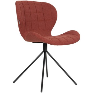 Zuiver Stuhl , Orange , Holz, Metall, Textil , Sperrholz , Füllung: Polyester , Sternfuß , 51x80x56 cm , Esszimmer, Stühle, Esszimmerstühle, Vierfußstühle