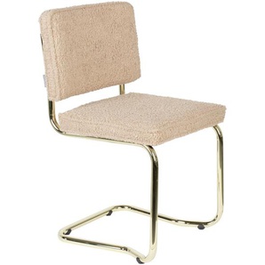 Zuiver Stuhl Zuiver , Altrosa , Textil , C-Form , 48x85x48 cm , Esszimmer, Stühle, Esszimmerstühle