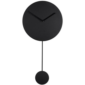 Zuiver UHR , Schwarz , Kunststoff , 30x63x4 cm , Dekoration, Uhren, Wanduhren