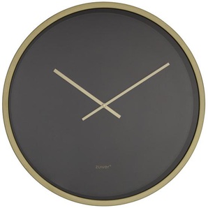 Zuiver UHR , Schwarz, Messing , Metall , 60x60x5 cm , Dekoration, Uhren, Wanduhren