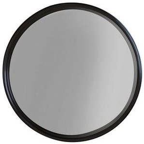 Zuiver Wandspiegel, Schwarz, Metall, Glas, rund, 60x60x7.5 cm, in verschiedenen Größen erhältlich, Spiegel, Wandspiegel