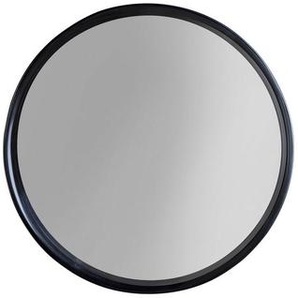 Zuiver Wandspiegel , Schwarz , Metall, Glas , rund , 75x75x6 cm , in verschiedenen Größen erhältlich , Badezimmer, Badezimmerspiegel, Badspiegel