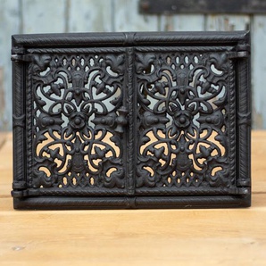 Zweiflüglige Ofentür, rustikale Lüftungstür, Ofenklappe für Warmhaltefach