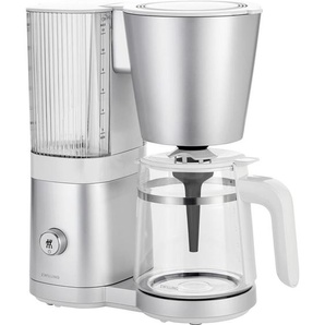 Zwilling Filterkaffeemaschine Zwilling Enfinigy Silver, Silber, Glas, 1,5 L,1500 ml, Betriebskontrollleuchte, Warmhalteplatte, Timerfunktion, Einfüllschacht für gemahlenen Kaffee, Entkalkungsanzeige, Kaffeetemperatur einstellbar, Vorbrühfunktion,