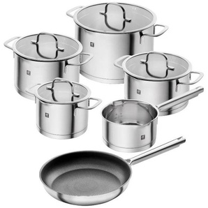 Zwilling Kochtopfset TrueFlow, Metall, 6-teilig, 16 cm,20 cm,16 cm, rund, Abgießfunktion, rostfrei, Messskala, Kochen, Töpfe, Topfsets