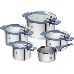 Zwilling Kochtopfset Zwilling Simplify, 5-teilig, 16 cm,20 cm,16 cm, rund, Messskala, backofengeeignet, kratzfest, hitzebeständige Griffe,
