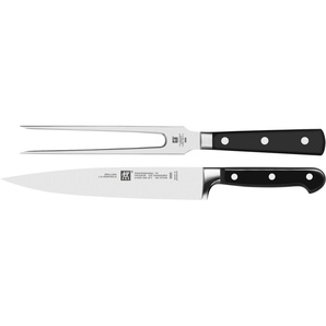 Zwilling Messer-Set Pro (Set, 2-tlg., 1 Fleischmesser (20 cm), 1 Fleischgabel (18 cm), Edelstahl 18/10, aus einem Stück geschmiedet