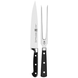 Zwilling Messer-Set Pro (Set, 2-tlg., 1 Fleischmesser (20 cm), 1 Fleischgabel (18 cm), Edelstahl 18/10, aus einem Stück geschmiedet