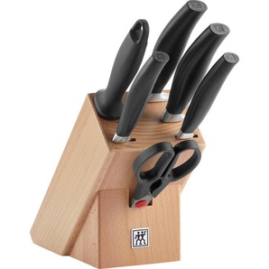 Zwilling Messerblock Five Star, Schwarz, Metall, 7-teilig, Kochen, Küchenmesser, Messersets