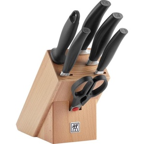 Zwilling Messerblock Five Star, Schwarz, Metall, 7-teilig, Kochen, Küchenmesser, Messersets