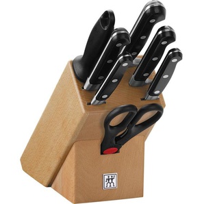 Zwilling Messerblock, Schwarz, Holz, Metall, Kunststoff, 8-teilig, 16x15x36.5 cm, Kochen, Küchenmesser, Messersets