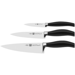 Zwilling Messerset, Schwarz, Kunststoff, 3-teilig, Made in Germany, ergonomischer Griff, rostfrei, Kochen, Küchenmesser, Messersets