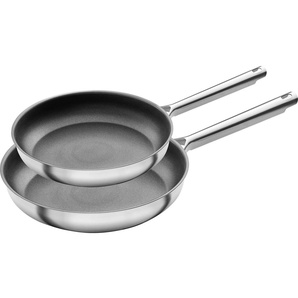 Zwilling Pfannen-Set TrueFlow, Edelstahl 18/10 (Set, 2-tlg., 1 Bratpfanne (24 cm), 1 Bratpfanne (28 cm), mit Antihaftbeschichtung, Induktionsgeeignet