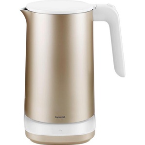 Zwilling Wasserkocher Enfinigy, Gold, Metall, Kunststoff, 1,7 L, automatische Abschaltung, 360°-Sockel, Anti-Rutsch-Füße, ergonomischer Griff, abgedecktes Heizelement, Warmhaltefunktion, digitale Temperaturanzeige, Kaffee & Tee, Tee- & Kaffeezubereitung,